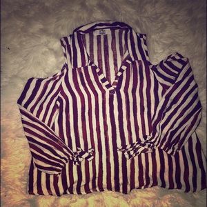 Colored blouse Wish anda whites stripes